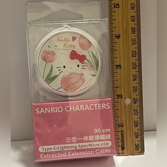 GARMMA Hello Kitty 3-in-1 Lightning Type-C Micro USB Extracted Extension Cable - Picture 4 of 5